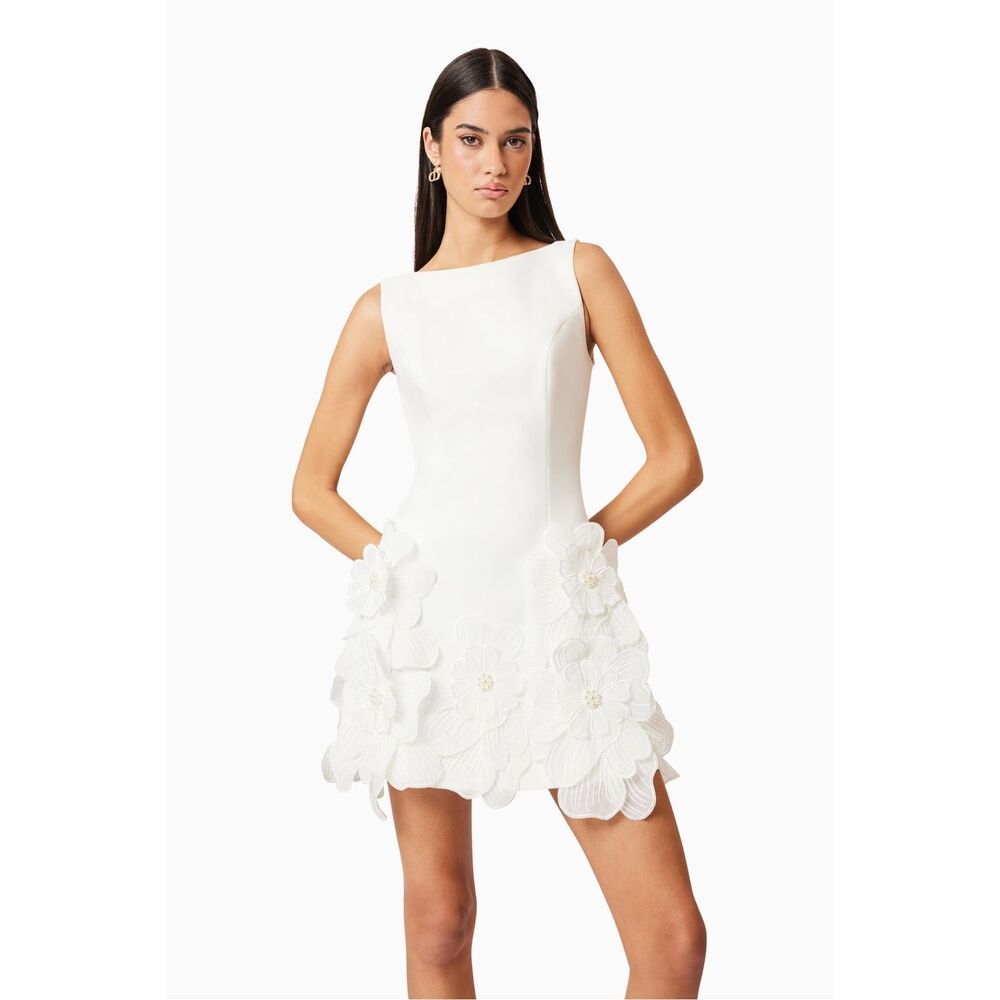 Elliatt Janelle Mini Dress White Bridal Shower Bachelorette size XXL NWT